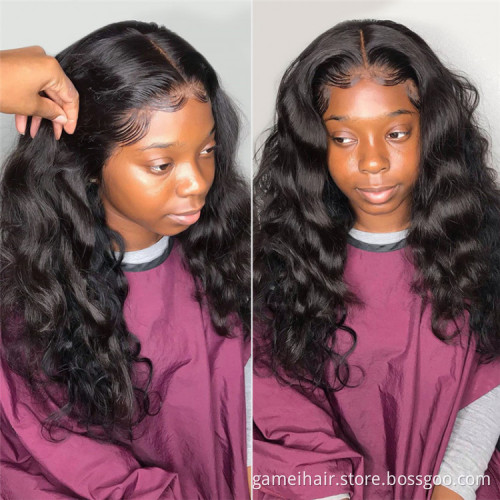 Cheap Raw Brazilian Virgin Human Hair Hd Full 360 Lace Wig Cuticle Aligned Body Wave Transparent Lace Wig For Black Women